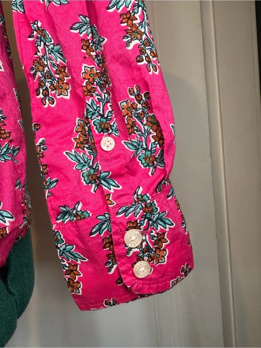 J. Crew Pink Floral Button-Down Shirt